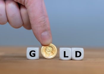 骰子和克鲁格金币组成单词“GOLD”。