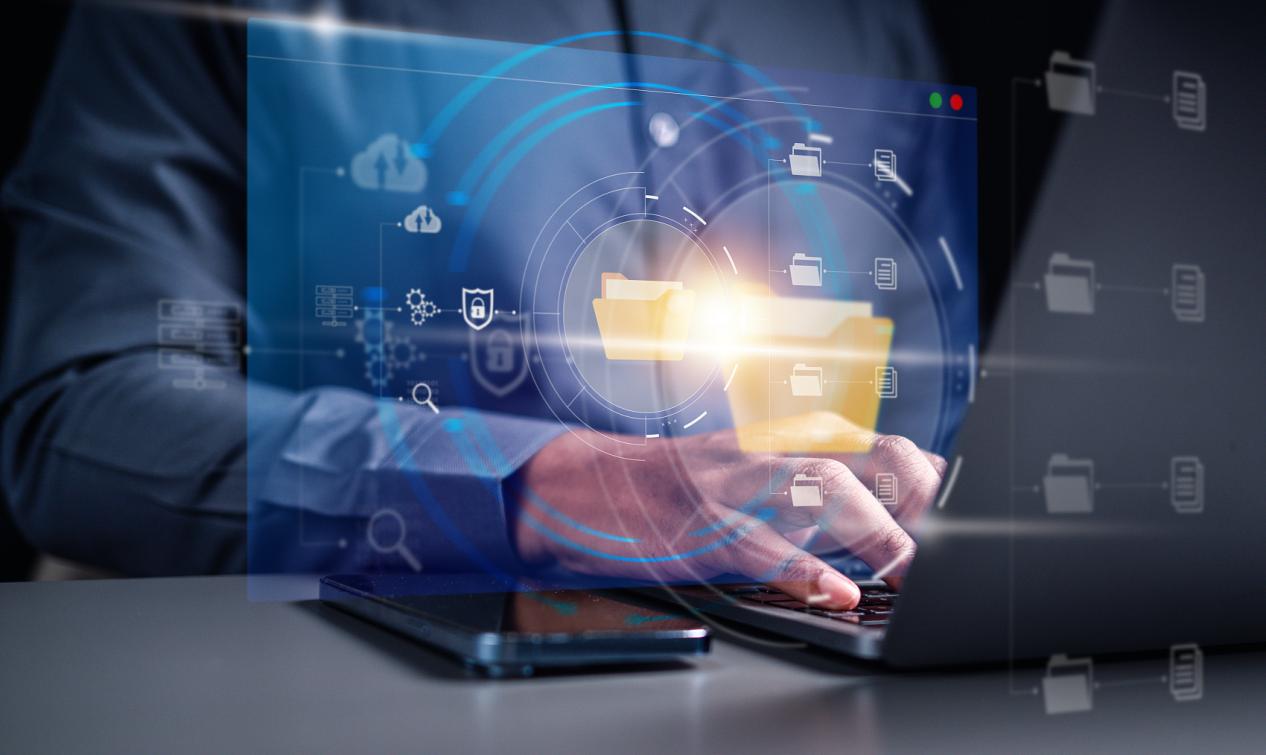 用于文件传输的打字键盘。文件管理器技术系统。存储管理技术。