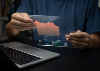 商人虚拟屏幕图股市指标货币兑换财务管理外汇。企业利润图贸易增长指数经济概念。