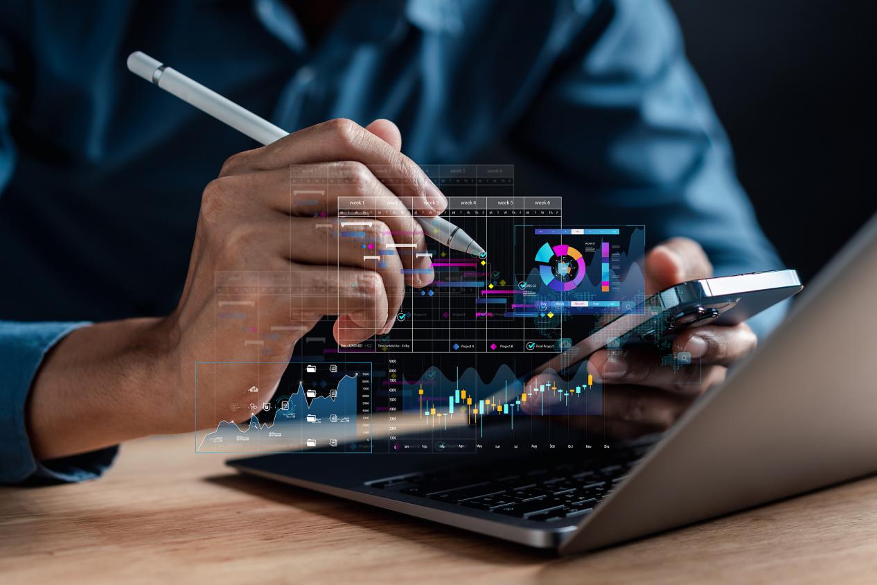 计划工作进度，业务分析和数据管理系统与数据库进行报告。公司的财务、运营、销售、市场战略。