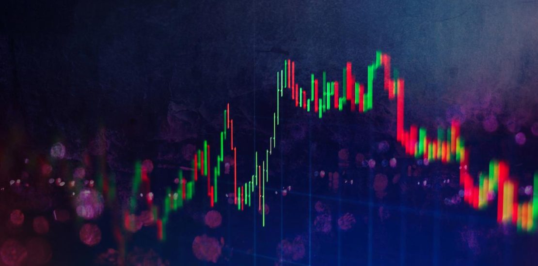 数字屏幕上的股市商业图表：外汇市场